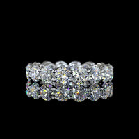 14K White Gold Eternity Band with 16 Round Brilliant Cut Lab Diamonds - 4.57 Carat Total Weight, E-F Color, VS Clarity - Covaloro Fine Jewelry