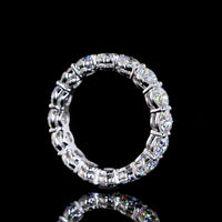 14K White Gold Eternity Band with 16 Round Brilliant Cut Lab Diamonds - 4.57 Carat Total Weight, E-F Color, VS Clarity - Covaloro Fine Jewelry