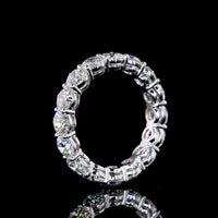 14K White Gold Eternity Band with 16 Round Brilliant Cut Lab Diamonds - 4.57 Carat Total Weight, E-F Color, VS Clarity - Covaloro Fine Jewelry