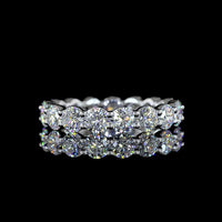 14K White Gold Eternity Band with 17 Prong-Set Round Brilliant Cut Lab Diamonds - 2.73 Carat Total Weight, E-F Color, VS Clarity - Covaloro Fine Jewelry