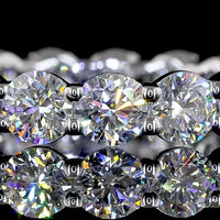 14K White Gold Eternity Band with 17 Prong-Set Round Brilliant Cut Lab Diamonds - 2.73 Carat Total Weight, E-F Color, VS Clarity - Covaloro Fine Jewelry