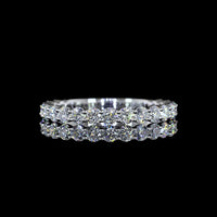 14K White Gold Eternity Band with 19 Prong-Set Round Lab Diamonds - 0.85 Carats Total Diamond Weight - Covaloro Fine Jewelry