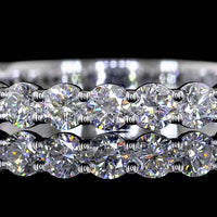 14K White Gold Eternity Band with 19 Prong-Set Round Lab Diamonds - 0.85 Carats Total Diamond Weight - Covaloro Fine Jewelry