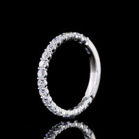 14K White Gold Eternity Band with 19 Prong-Set Round Lab Diamonds - 0.85 Carats Total Diamond Weight - Covaloro Fine Jewelry