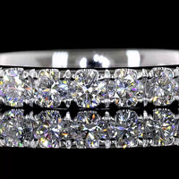 14K White Gold Eternity Band with 20 Brilliant Cut Lab Diamonds in Micro Pavé Setting - 0.92 Carat Total Diamond Weight - Covaloro Fine Jewelry
