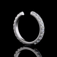 14K White Gold Eternity Band with 20 Brilliant Cut Lab Diamonds in Micro Pavé Setting - 0.92 Carat Total Diamond Weight - Covaloro Fine Jewelry