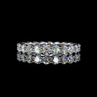 14K White Gold Eternity Band with 22 Prong-Set Round Lab Diamonds - 1.26 Carat Total Weight, E-F Color, VS1 Clarity - Covaloro Fine Jewelry