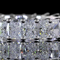 14K White Gold Eternity Band with 26 Prong-Set Radiant Cut Lab Diamonds - 2.96 Carats Total Diamond Weight - Covaloro Fine Jewelry