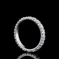 14K White Gold Eternity Band with Alternating Baguette and Round Lab Diamonds - 0.89 Carats Total Diamond Weight - Covaloro Fine Jewelry