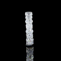 14K White Gold Eternity Band with Alternating Radiant and Oval Cut Lab Diamonds - 3.66 Carats Total Diamond Weight - Covaloro Fine Jewelry