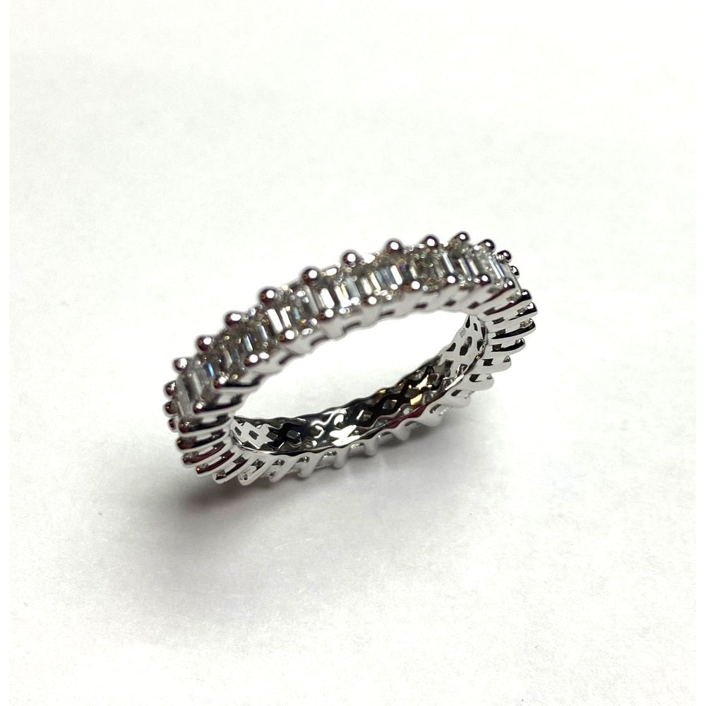 14K White Gold Eternity Band with Baguette Diamonds - 3.54 Carat Total Diamond Weight by Auriventus