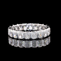 14K White Gold Eternity Band with Bezel-Set Radiant Cut Lab Diamonds - 1.96 Carat Total Diamond Weight - Covaloro Fine Jewelry