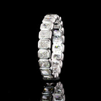 14K White Gold Eternity Band with Bezel-Set Radiant Cut Lab Diamonds - 1.96 Carat Total Diamond Weight - Covaloro Fine Jewelry