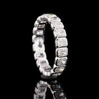 14K White Gold Eternity Band with Bezel-Set Radiant Cut Lab Diamonds - 1.96 Carat Total Diamond Weight - Covaloro Fine Jewelry