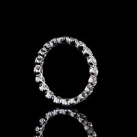 14K White Gold Eternity Band with Bezel-Set Round Lab Diamonds - 1.03 Carat Total Weight, E-F Color VS1 Clarity - Covaloro Fine Jewelry