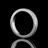 14K White Gold Eternity Band with Channel Set Round Brilliant Lab Diamonds - 0.98 Carat Total Diamond Weight - Covaloro Fine Jewelry