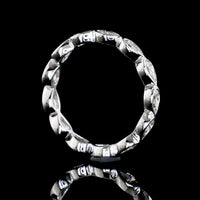 14K White Gold Eternity Band with East-West Bezel Set Pear Shape Lab Diamonds - 2.38 Carats Total Diamond Weight - Covaloro Fine Jewelry