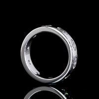 14K White Gold Eternity Band with East-West Flush Set Oval Cut Lab Diamonds - 1.59 Carat Total Diamond Weight (10 Stones, E-F VS1) - Covaloro Fine Jewelry