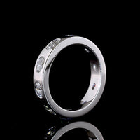 14K White Gold Eternity Band with East-West Flush Set Oval Cut Lab Diamonds - 1.59 Carat Total Diamond Weight (10 Stones, E-F VS1) - Covaloro Fine Jewelry