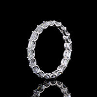 14K White Gold Eternity Band with East-West Set Emerald Cut Lab Diamonds - 1.84 Carat Total Weight (20 Stones) - Covaloro Fine Jewelry