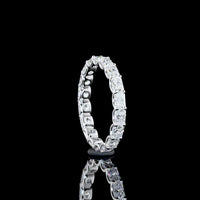 14K White Gold Eternity Band with East-West Set Radiant Cut Lab Diamonds - 2.06 Carat Total Weight, 18 Stones E-F VS2 - Covaloro Fine Jewelry