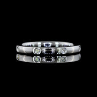 14K White Gold Eternity Band with Flush Set Round Lab Diamonds - 0.13 Carat Total Weight - Covaloro Fine Jewelry