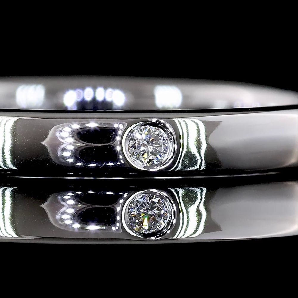 14K White Gold Eternity Band with Flush Set Round Lab Diamonds - 0.13 Carat Total Weight - Covaloro Fine Jewelry