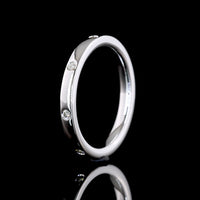 14K White Gold Eternity Band with Flush Set Round Lab Diamonds - 0.13 Carat Total Weight - Covaloro Fine Jewelry