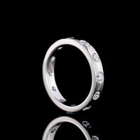 14K White Gold Eternity Band with Flush Set Round Lab Diamonds - 0.77 Carat Total Weight (12 Stones, E-F Color, VS Clarity) - Covaloro Fine Jewelry