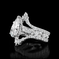 14K White Gold Eternity Band with Inclined Marquise Cut Lab Diamonds - 0.48 Carat Total Weight, E-F Color, VS Clarity - Covaloro Fine Jewelry