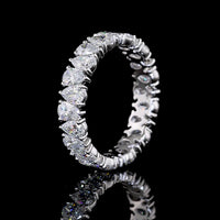14K White Gold Eternity Band with North-South Pear Shape Lab Grown Diamonds - 2.85 Carats Total Diamond Weight - Covaloro Fine Jewelry
