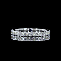 14K White Gold Eternity Band with Pavé Micro Set Round Lab Diamonds - 0.65 Carat Total Weight, E-F Color VS1 Clarity - Covaloro Fine Jewelry