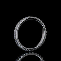 14K White Gold Eternity Band with Pavé Micro Set Round Lab Diamonds - 0.65 Carat Total Weight, E-F Color VS1 Clarity - Covaloro Fine Jewelry