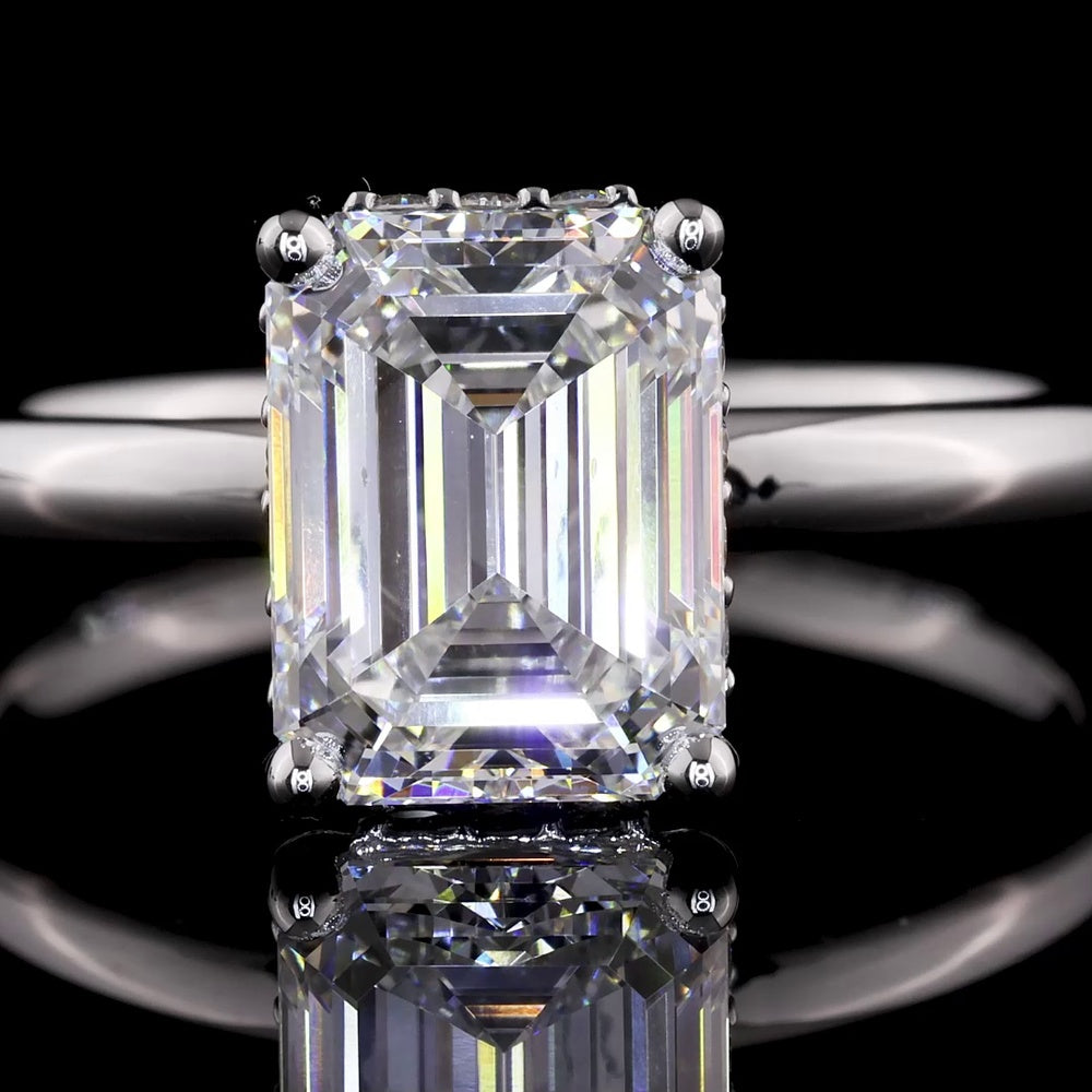 14K White Gold Eternity Band with Pave Set Round Lab Diamonds - 0.60 Carat Total Weight, 33 Stones - Covaloro Fine Jewelry