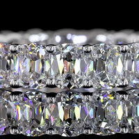 14K White Gold Eternity Band with Prong Set Antique Cushion Cut Lab Diamonds - 2.61 Carats Total Diamond Weight - Covaloro Fine Jewelry