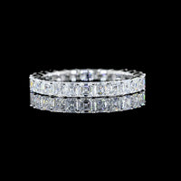 14K White Gold Eternity Band with Prong Set Asscher Cut Lab Diamonds - 1.99 Carats Total Diamond Weight - Covaloro Fine Jewelry