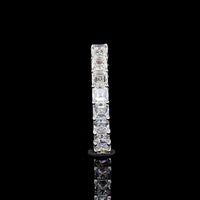 14K White Gold Eternity Band with Prong-Set Asscher Cut Lab Diamonds - 2.85 Carat Total Weight, 21 Stones, E-F Color VS1 Clarity - Covaloro Fine Jewelry