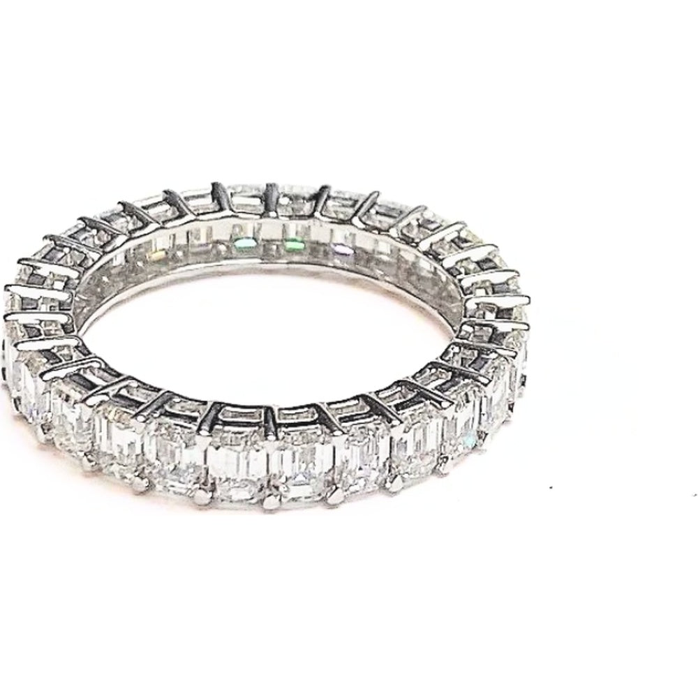 14K White Gold Eternity Band with Prong-Set Diamonds - 3.55 Carat Total Diamond Weight by Auriventus