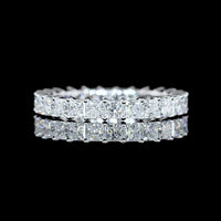 14K White Gold Eternity Band with Prong Set Princess Cut Lab Diamonds - 1.91 Carats Total Diamond Weight - Covaloro Fine Jewelry