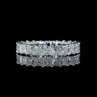 14K White Gold Eternity Band with Prong-Set Princess Cut Lab Diamonds - 3.61 Carat Total Weight - Covaloro Fine Jewelry