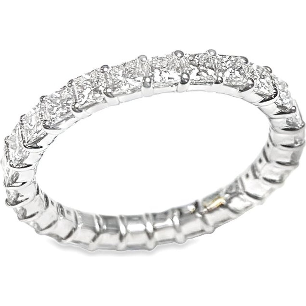 14K White Gold Eternity Band with Prong-Set Round Diamonds - 2.23 Carat Total Diamond Weight by Auriventus