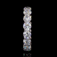 14K White Gold Eternity Band with Prong Set Round Lab Diamonds - 3.37 Carat Total Diamond Weight (E-F Color, VS1 Clarity) - Covaloro Fine Jewelry