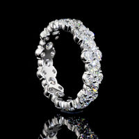 14K White Gold Eternity Band with Prong-Set Round Lab Diamonds - 5.66 Carat Total Diamond Weight, F Color VS2 Clarity - Covaloro Fine Jewelry