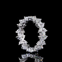 14K White Gold Eternity Band with Prong Set Round Lab-Grown Diamonds - 2.25 Carats Total Diamond Weight - Covaloro Fine Jewelry