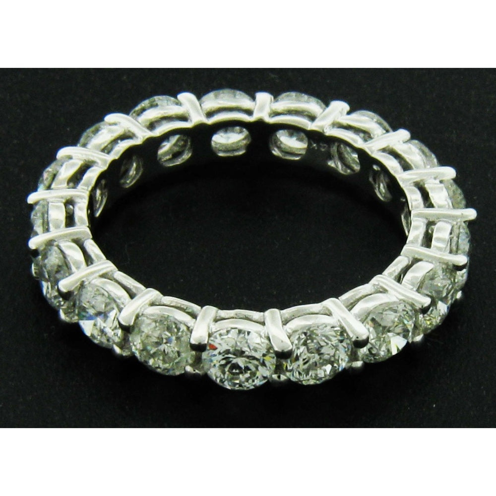 14K White Gold Eternity Band with Round Brilliant Cut Diamonds - 1.42 Carat Total Diamond Weight by Auriventus