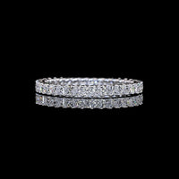 14K White Gold Eternity Band with U-Prong Set Princess Cut Lab Diamonds - 1.19 Carat Total Weight, E-F Color, VS1 Clarity - Covaloro Fine Jewelry