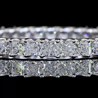 14K White Gold Eternity Band with U-Prong Set Princess Cut Lab Diamonds - 1.19 Carat Total Weight, E-F Color, VS1 Clarity - Covaloro Fine Jewelry