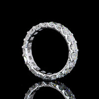 14K White Gold Eternity Band with U-Prong Set Radiant Cut Lab Diamonds - 3.53 Carat Total Weight, 21 Stones E-F VS1 - Covaloro Fine Jewelry