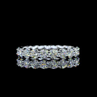 14K White Gold Eternity Band with U-Prong Set Round Cut Lab Diamonds - 2.02 Carat Total Diamond Weight (E-F Color, VS1 Clarity) - Covaloro Fine Jewelry