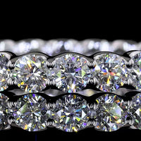14K White Gold Eternity Band with U-Prong Set Round Cut Lab Diamonds - 2.02 Carat Total Diamond Weight (E-F Color, VS1 Clarity) - Covaloro Fine Jewelry